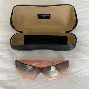 Chanel pink and grey gradient sunglasses